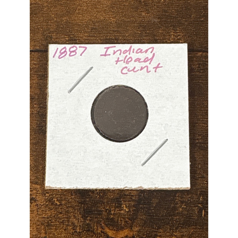 1887 Indian Head Penny US One Cent Piece Vintage Copper Coin Philadelphia Mint
